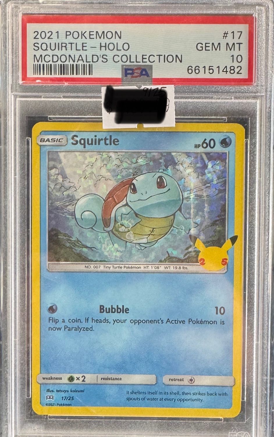 PSA 10 - 2021 Pokemon - Squirtle Holo - Mcdonald's Collection #17 [66151482]