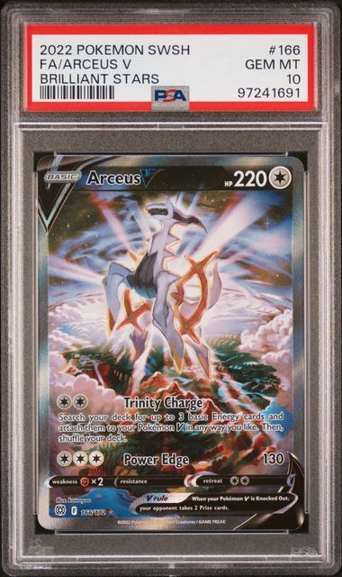 PSA 10 - 2022 Pokemon SWSH - FA/Arceus V - Brilliant Stars #166 [97241691]