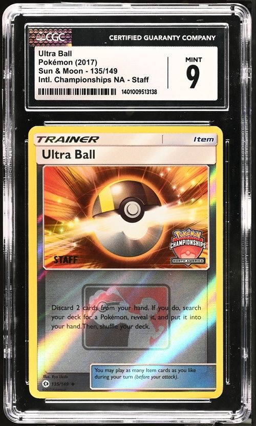 CGC - 9 2017 Ultra Ball Intl. Championships NA - Staff Sun &amp; Moon 135/149 [1401009513138]