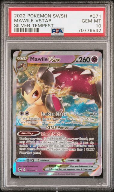 PSA 10 - 2022 Pokemon SWSH Mawile Vstar Silver Tempest #071 [70776542]