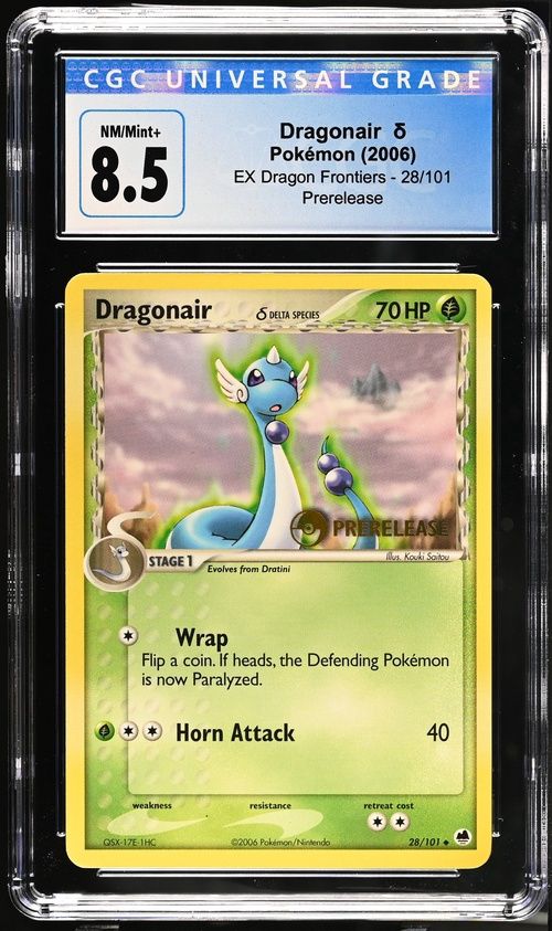 CGC - 8.5 2008 Pokemon Dragonair Delta Species - EX Dragon Frontiers Prerelease - 28/101 [4224872005]