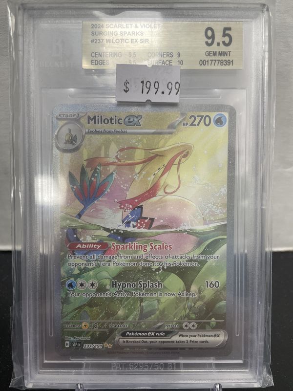 BGS 9.5 - 2024 Scarlet &amp; Violet Surging Sparks #237 Milotic EX SIR [0017778391]]