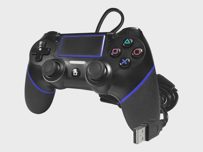 3rd Party PS4 Wired Black Controller