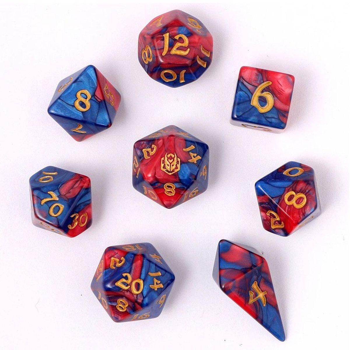 8-Set RPG Dice Wyrmforged: Stormcaller