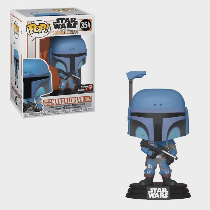 #354 Star Wars: The Mandalorian - Death Watch Mandalorian (Two Stripes) - EB Exclusive - Funko Pop!, Condition: In Box
