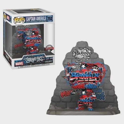 #752 Street Art Collection Deluxe - Captain America - Gamestop Exclusive - Marvel - Funko Pop!