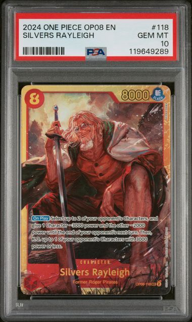 PSA 10 - 2024 One Piece - OP08 EN Silvers Rayleigh - #118 [119649289]