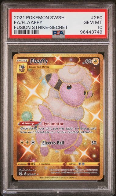 PSA 10 - 2021 POKEMON SWSH - FULL ART Flaaffy - Fusion Strike - SECRET! - #280 [96443749]
