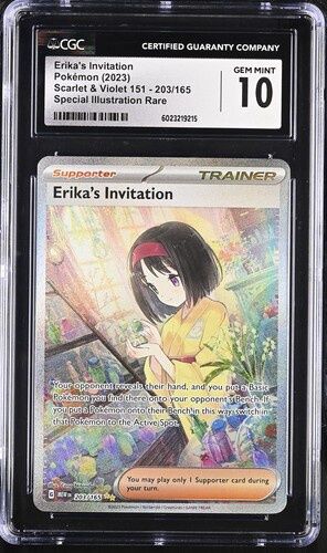 CGC 10 - Erika's Invitation Pokemon 2023 - Scarlet &amp; Violet 151 203/165 - Special Illustration Rare - [6023219215]
