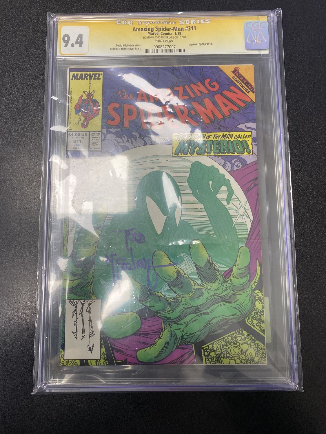 CGC Signature Series - 9.4 - Amazing Spider-Man #311 - Signed by Todd McFarlane [0908277007]