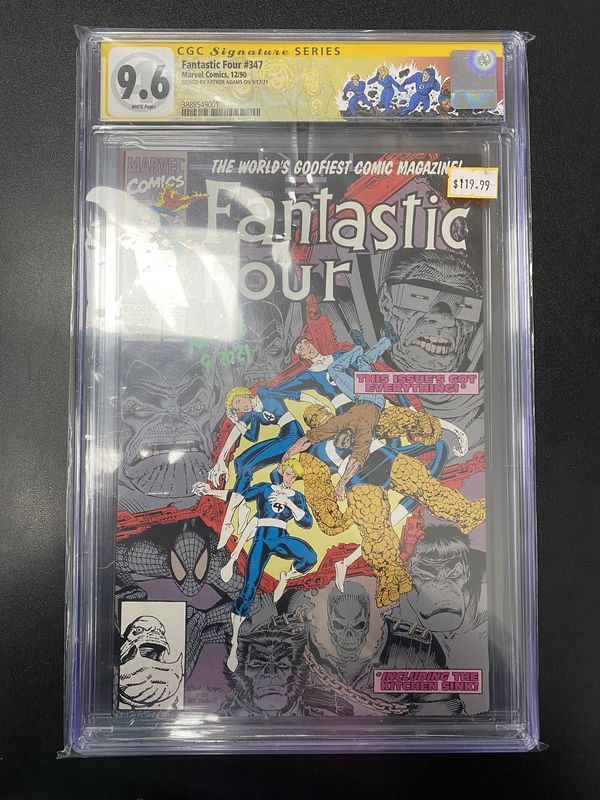 CGC Signature Series - 9.6 - Fantastic Four #347 - Marvel Comics, 12/90 - Signed by Arthur Adams [3888549001]