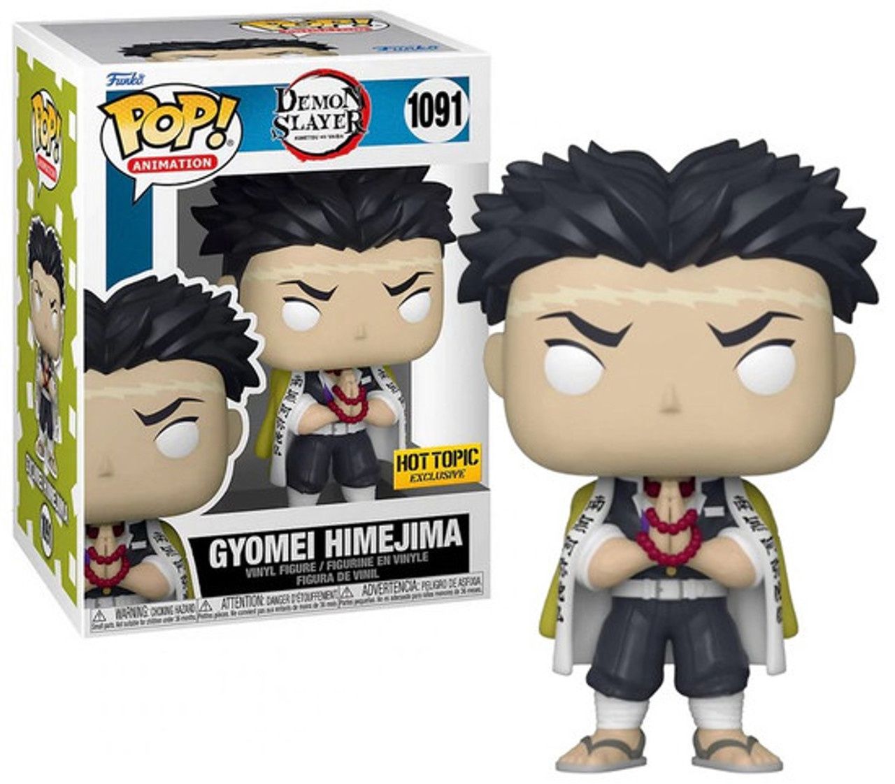 Funko Pop! #1091  Gyomei Himejima - Demon Slayer, Condition: Good, Exclusive: Hot Topic, Variant: None
