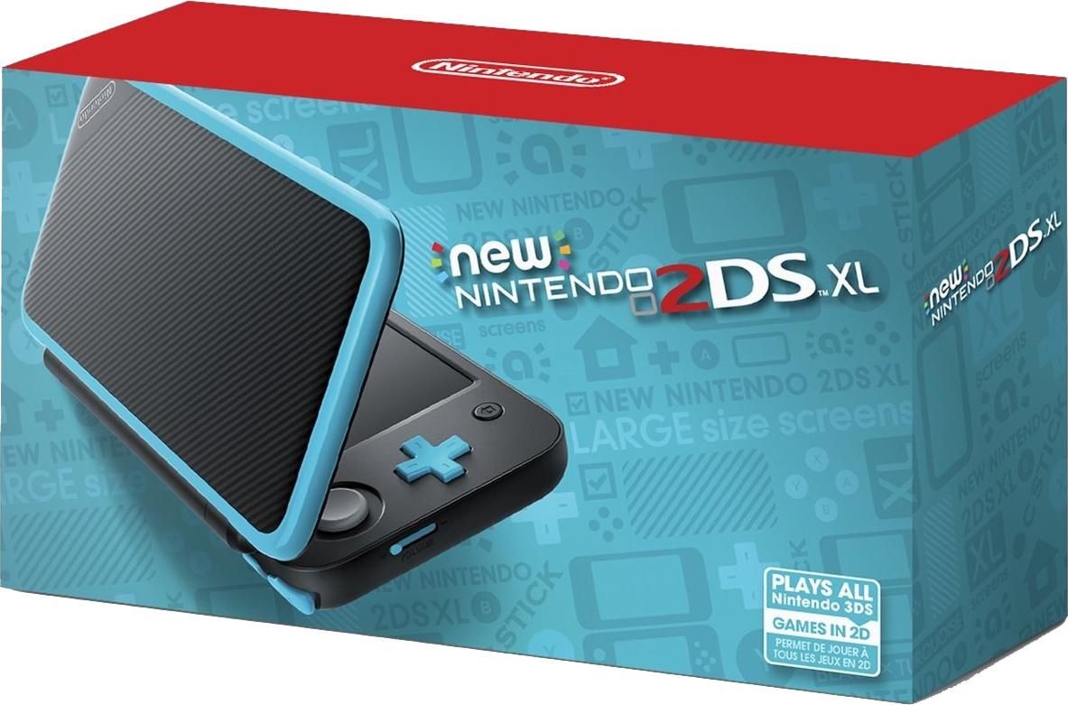 New Nintendo 2DS XL Console | Black &amp; Turquoise Blue, Condition: Sealed