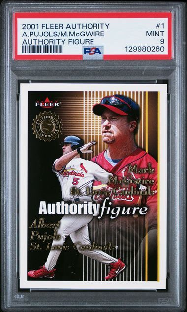 PSA - 9 - 2001 Fleer Authority A.Pujols/M.McGuire Authority Figure #1 [129980260]