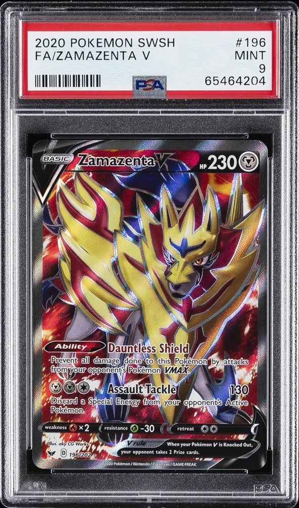 PSA - 9 - 2020 Pokemon SWSH FA/Zamazenta V #196 [53742126]