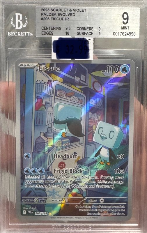 BGS 9 - 2023 Scarlet &amp; Violet - Paldea Evolved - #205 Eiscue IR - [0017624998]