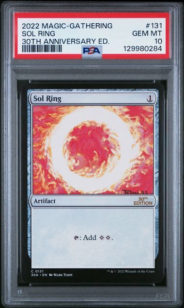 PSA - 10 - 2022 Magic-Gathering Sol Ring 30th Anniversary #131 [129980284]