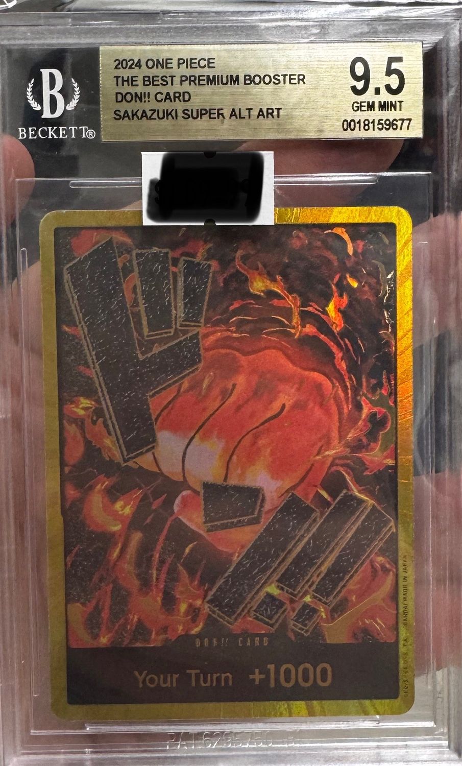 BGS 9.5 - 2024 One Piece - The Best Premium Booster - Don!! Card - Sakazuki Super Alt Art - [0018159677]