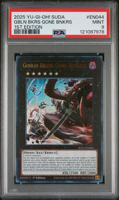 PSA - 9 2025 YU-GI-OH! SUDA GOBLIN BIKERS GONE BONKERS 1ST ED.[121087978