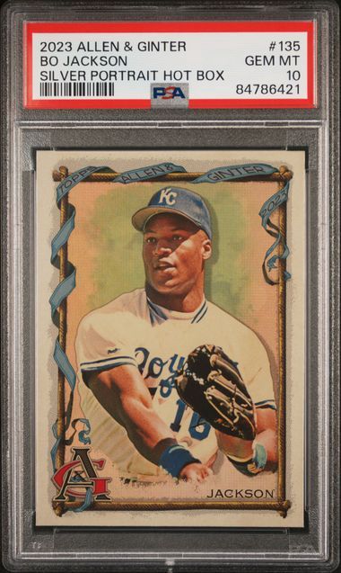 PSA - 10 - 2023 Allen &amp; Ginter Bo Jackson Silver Portrait Hot Box #135 [84786421]