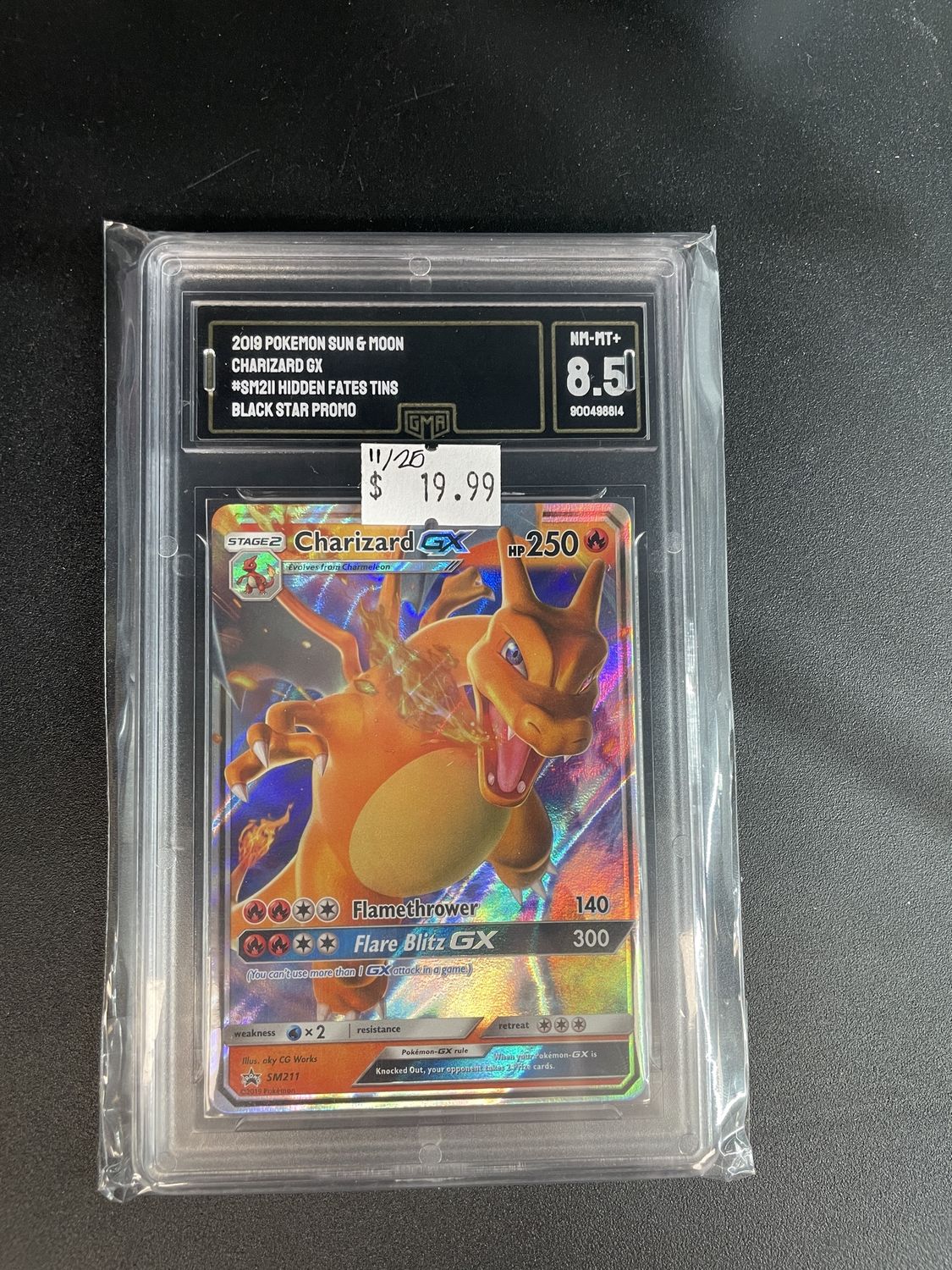 GMA - NM-MT 8 2019 POKEMON SUN &amp; MOON CHARIZARD GX #SM211HIDDEN FATES TINS BLACK STAR PROMO [900498814]