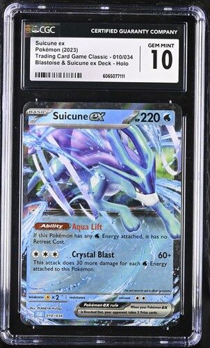 CGC - GEM MINT 10 2023 POKEMON SUICUNE EX BLASTOISE &amp; SUICUNE EX DECK - 010/034 [6065077111]