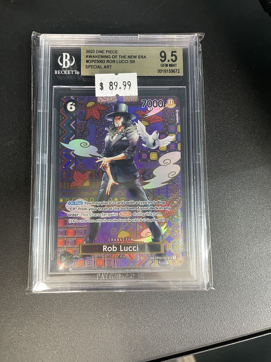 BECKETT 9.5 - 2023 ONE PIECE AWAKENING OF THE NEW ERA ROB LUCCI [0018159672]