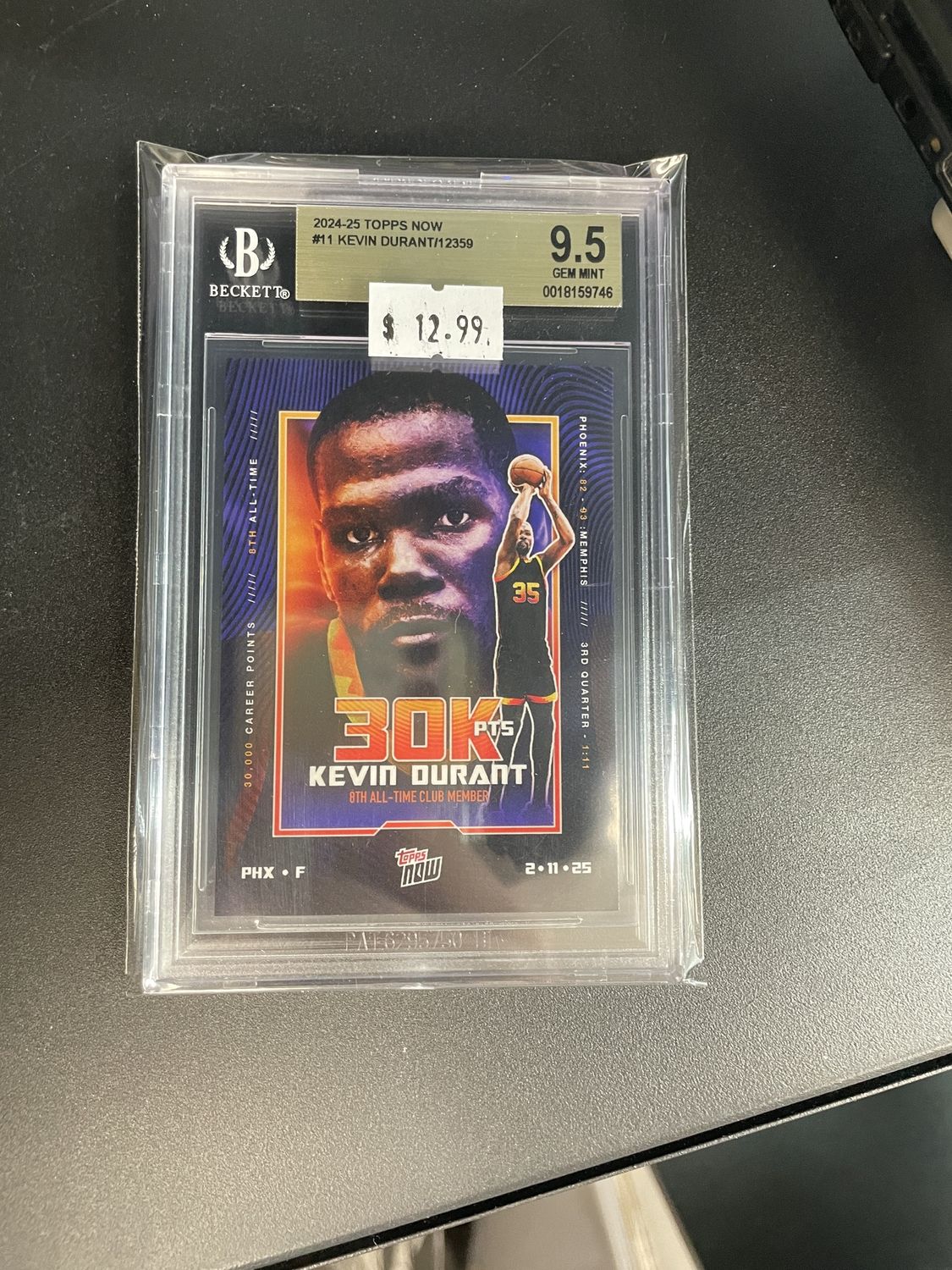 ECKETT 9.5 - 2024-25 TOPPS NOW KEVIN DURANT [0018159746]”