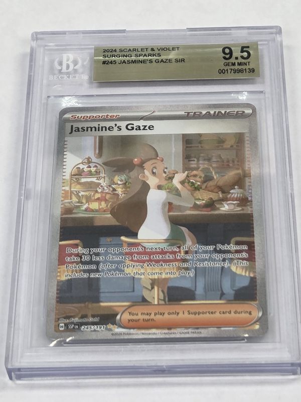 BGS - 9.5 - 2024 Pokemon Jasmine&#39;s Gaze SIR - Surging Sparks - Scarlet &amp; Violet 245/191 - [17998139]