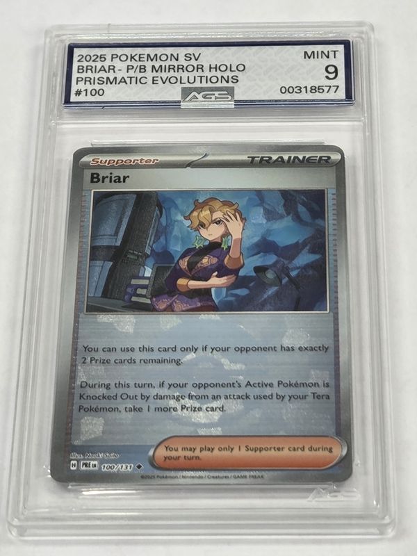 AGS - 9 - 2025 Pokemon Briar - Prismatic Evolutions Mirror Holo - #100/131 - [318577]