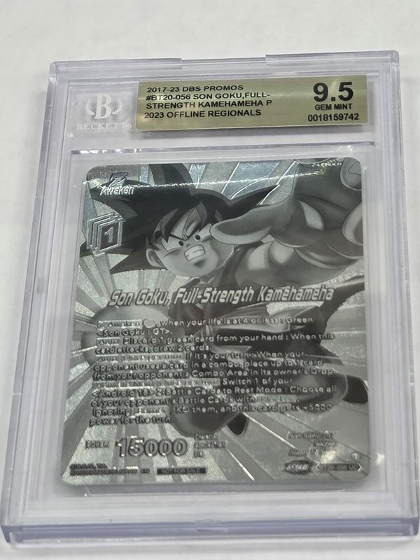BGS 9.5 - 2017-23 DBS Promos - #BT20-056 Son Goku, Full Strength Kamehameha P - 2023 Offline Regionals - [0018159742]