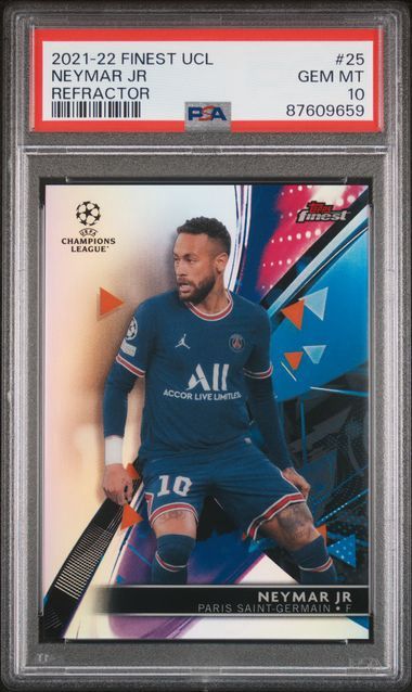 PSA - 10 2021-22 Finest UCL Neymar JR Refractor #25 [87609659]