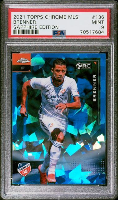 PSA 9 - 2021 TOPPS CHROME MLS SAPPHIRE EDITION #136 BRENNER SAPPHIRE EDITION (70517684)