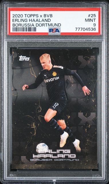 PSA 9 - 2020 TOPPS x BVB BORUSSIA DORTMUND #25 ERLING HAALAND (77704536)