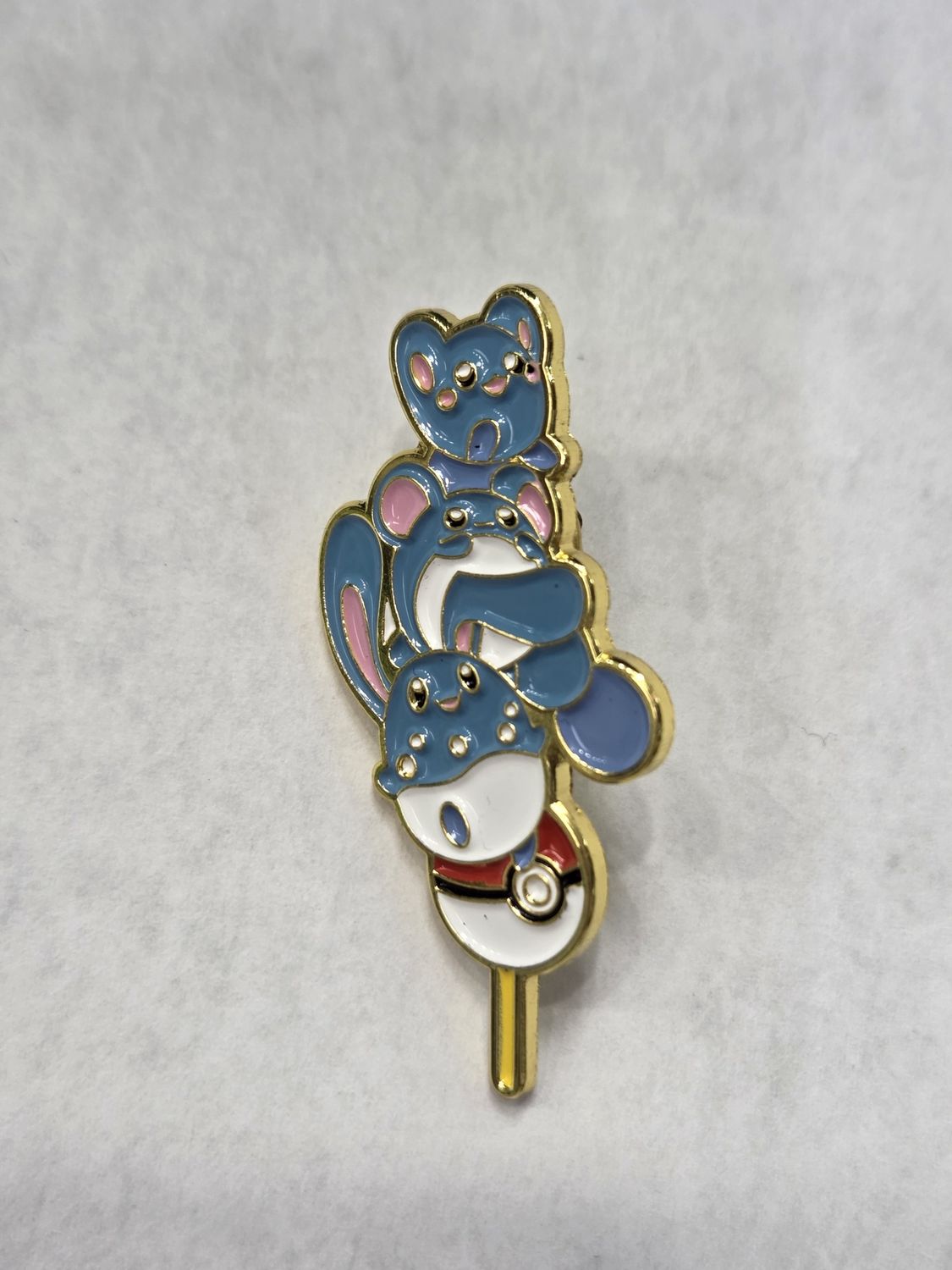 Azurill, Marril, Azumarill Ice Cream Enamel Pin