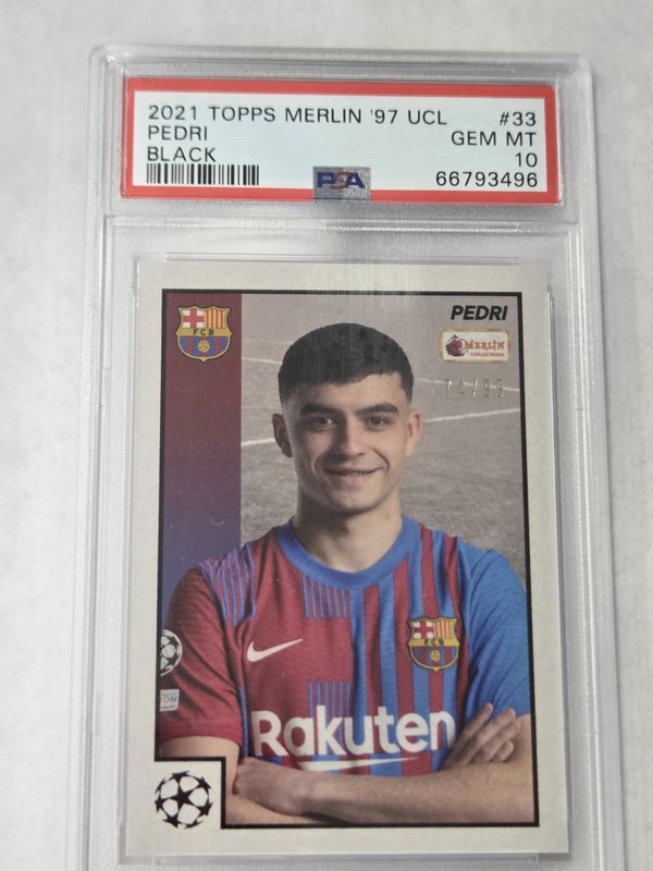 PSA - 10 - 2021 Topps Merlin '97 UCL Pedri Black #33 - [66793496]