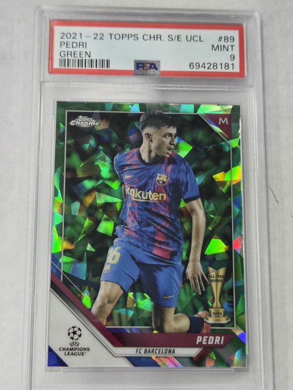 PSA - 9 - 2021-22 Topps Chr. S/E UCL Pedri Green #89 [69428181]