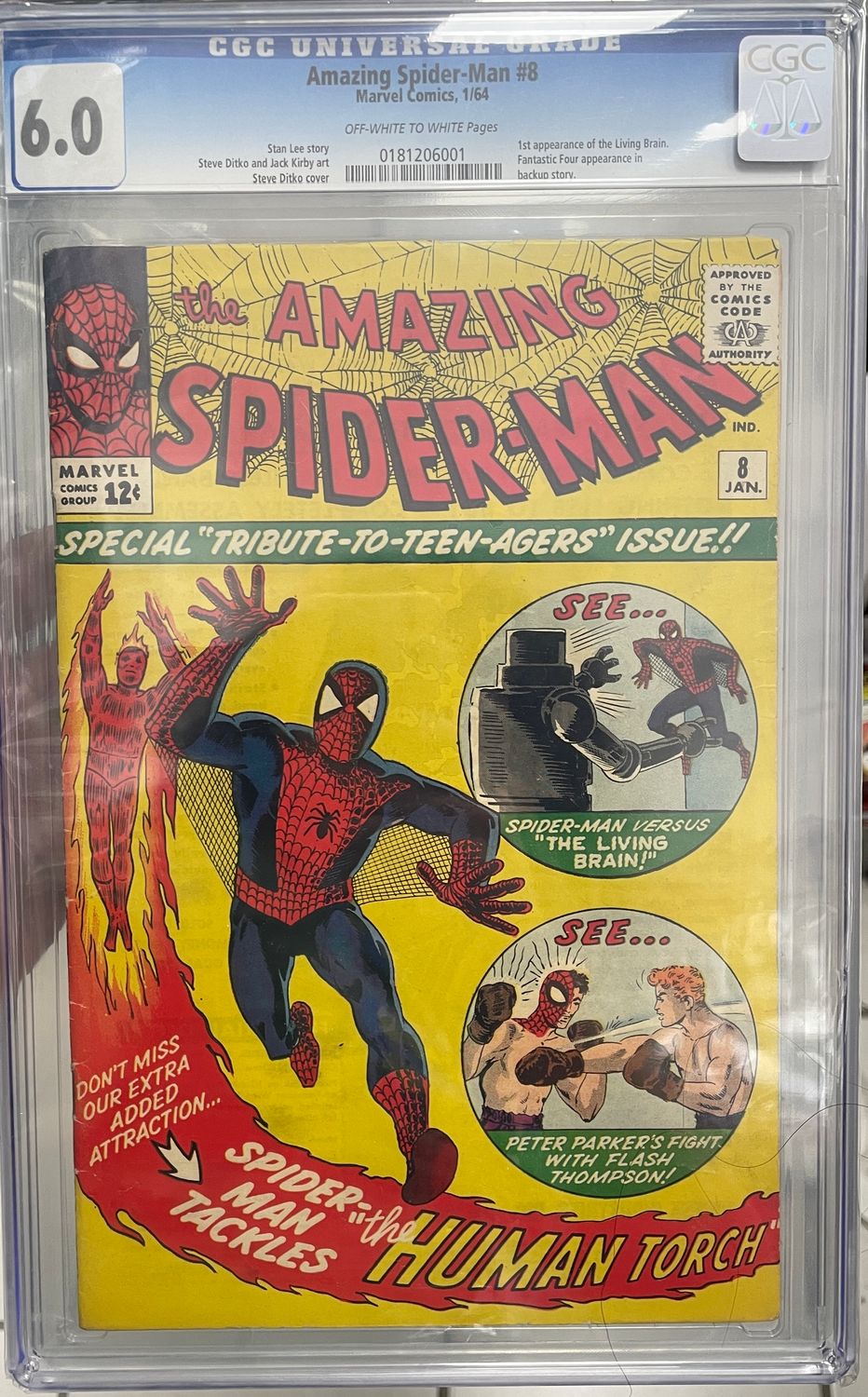 CGC 6.0 - Amazing Spider - Man #8 Marvel Comics 1/64