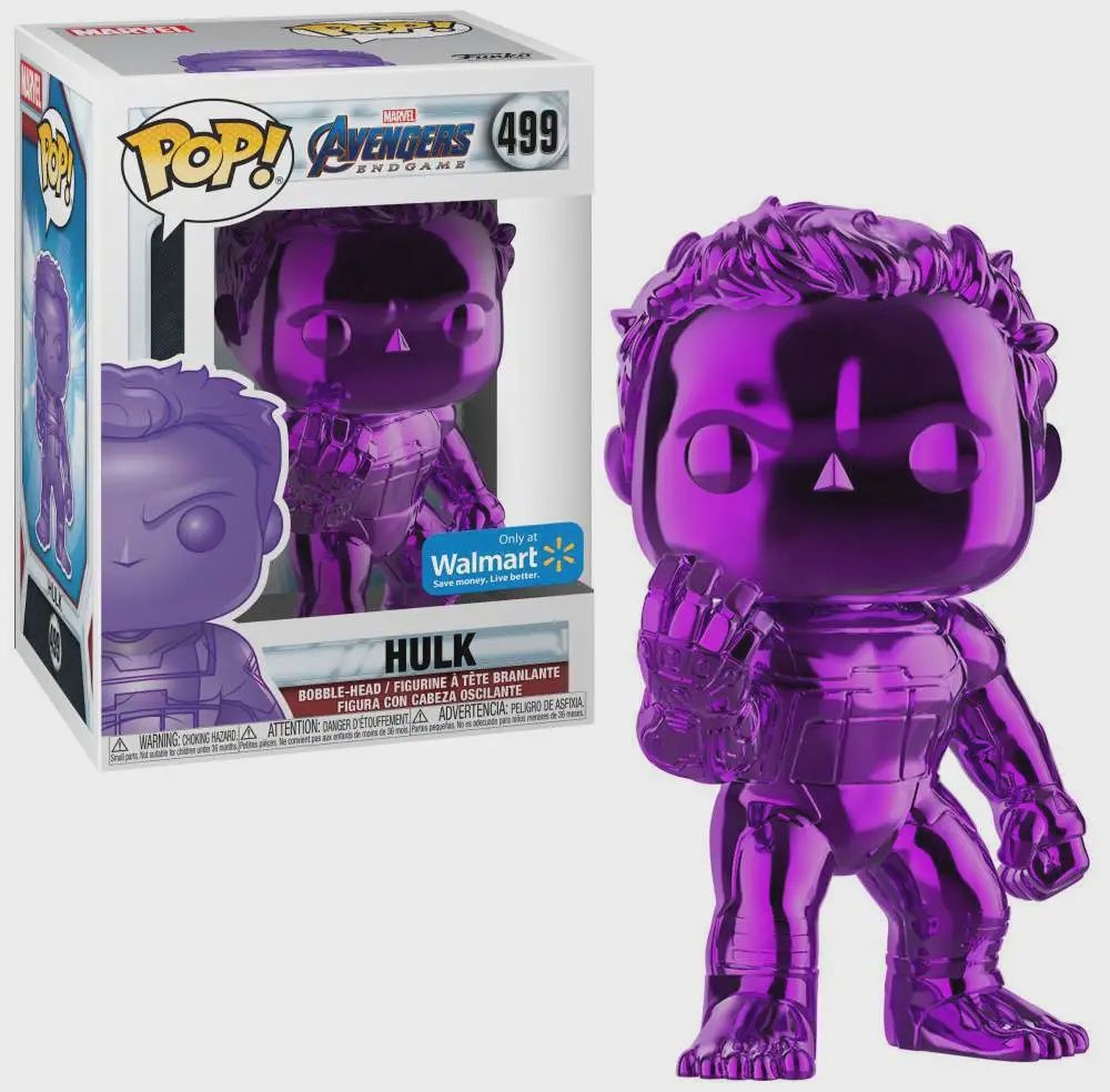 Funko Pop! #499 Hulk - Marvel Avengers Endgame, Condition: Good, Exclusive: Only At Walmart, Variant: None