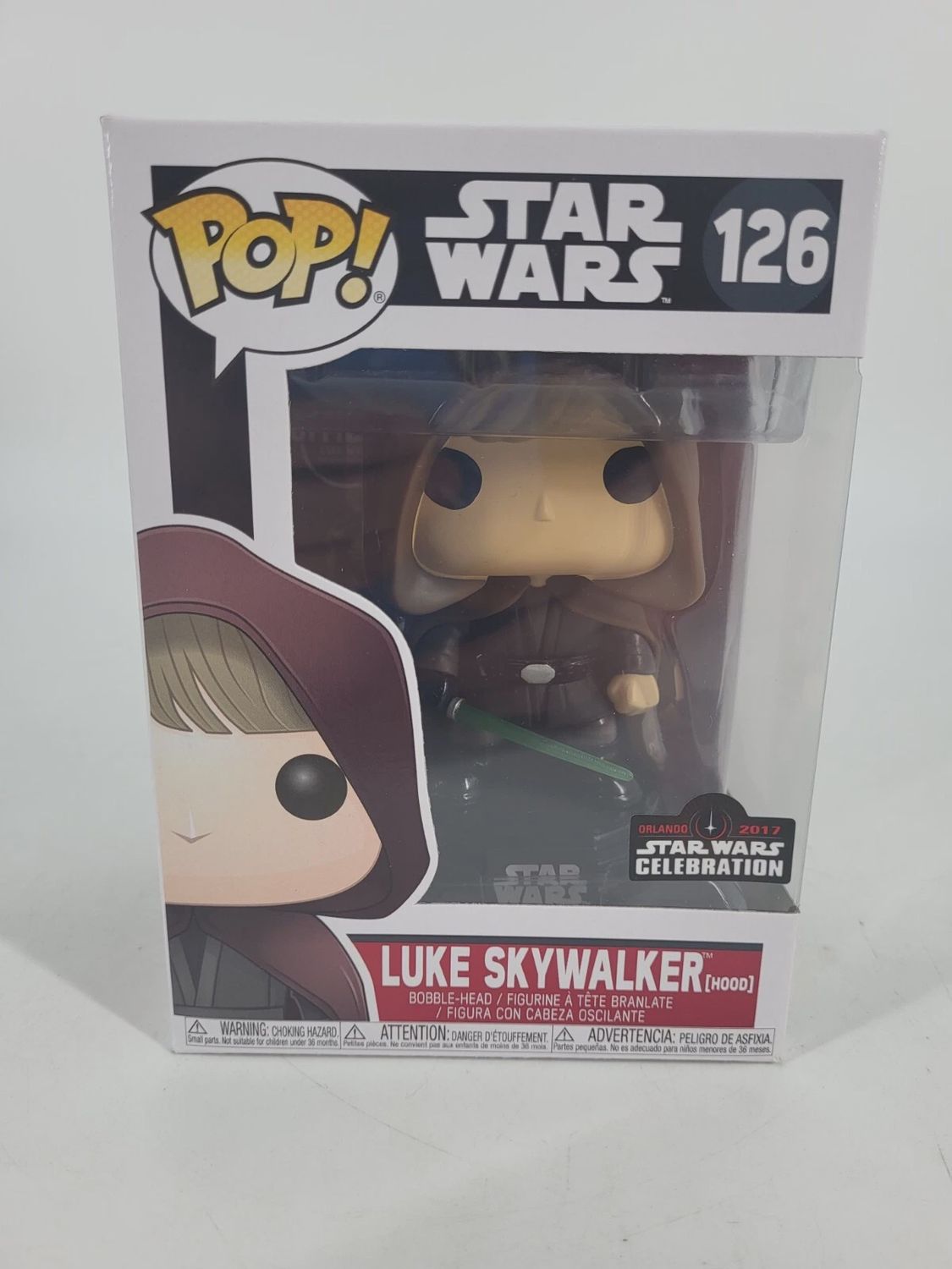 #126 Star Wars - Luke Skywalker (Hood) - Funko Pop!, Variant: Star Wars Celebration