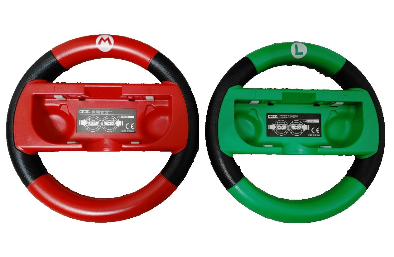 HORI Nintendo Switch Mario Kart 8 Deluxe Racing Wheel Mario &amp; Luigi, Variant: Mario + Luigi Wheel