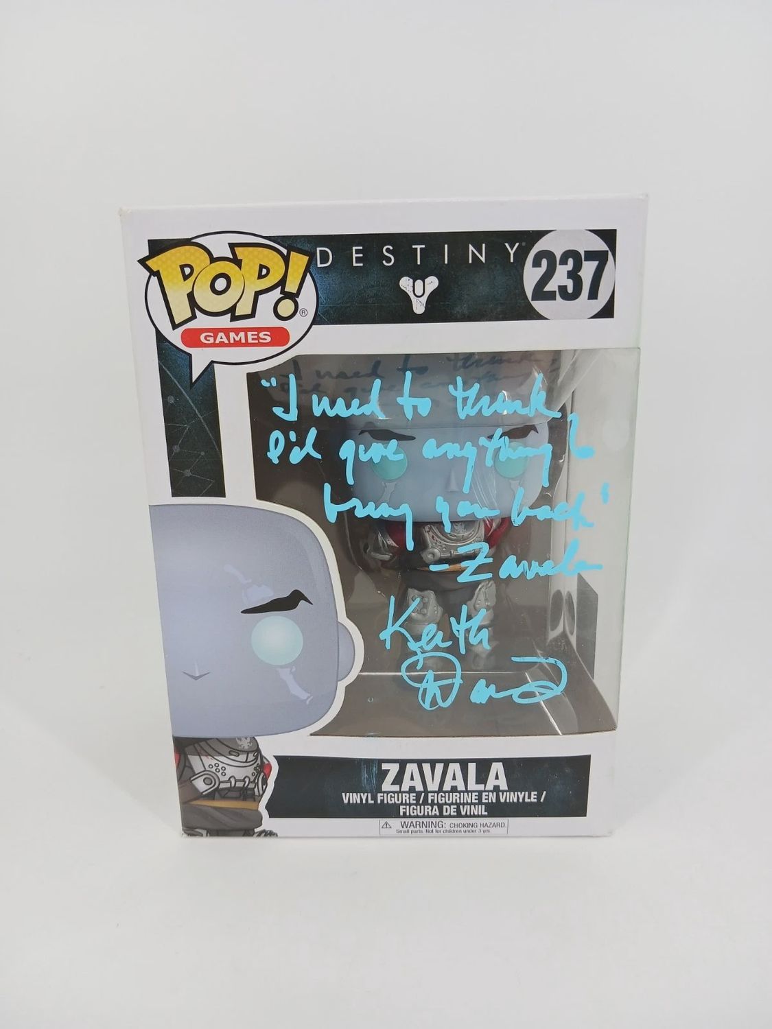 Funko Pop! #237 Zavala - Destiny, Condition: Good, Variant: Signed