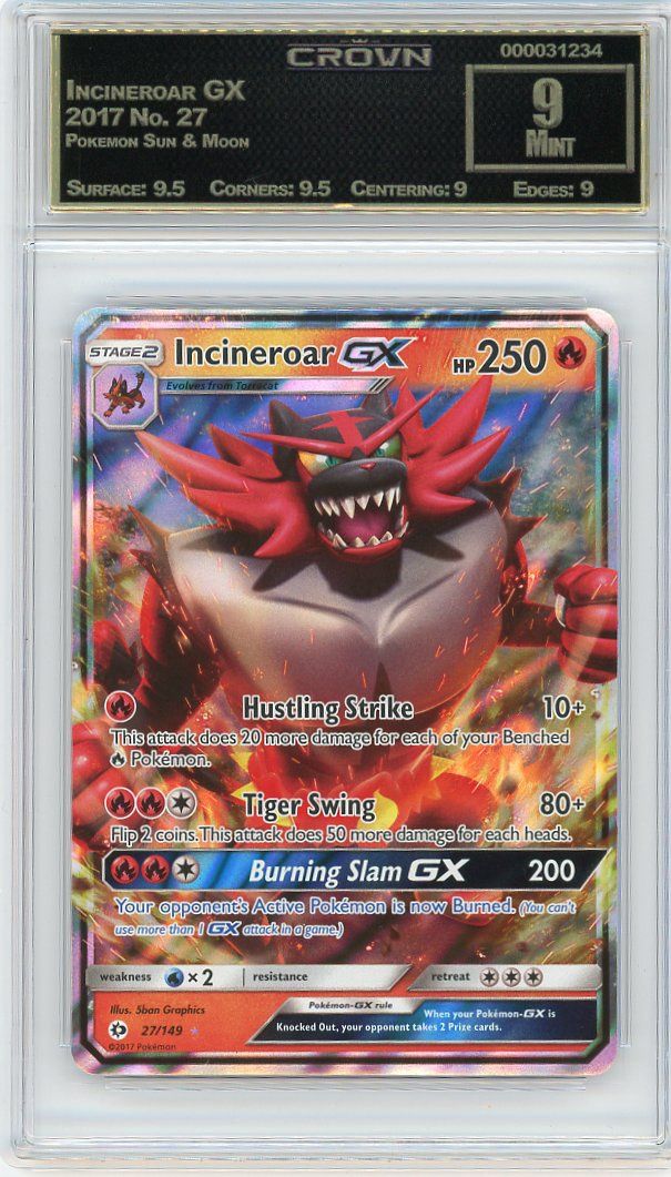 Crown 9 - Incineroar GX 2017 N0. 27 Pokemon Sun &amp; Moon [000031234]