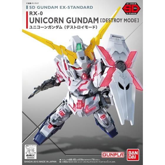 BANDAI NAMCO - SD Gundam EX-Standard 005 RX-0 Unicorn Gundam (Destroy Mode)