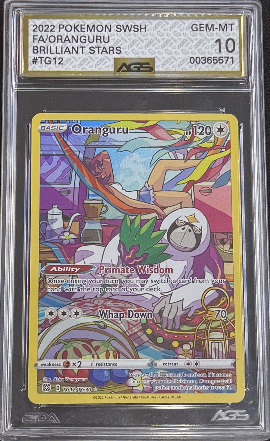 AGS 10 - 2022 Pokemon SWSH FA/Oranguru Brilliant Stars #TG12 [00365571]