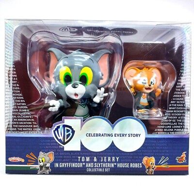 Tom &amp; Jerry in Gryffindor &amp; Slytherin House Robes Cosbaby Figures