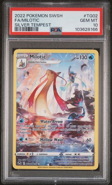 PSA 10 - 2022 Pokemon SWSH FA/Milotic Silver Tempest #TG02 [103628166]