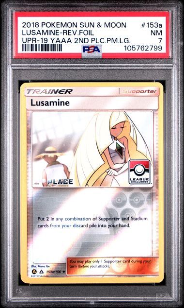 PSA 7 - 2018 Pokemon Sun &amp; Moon Lusamine - Rev. Foil UPR-19 YAAA 2ND PLC.PM.LG. [105762799]