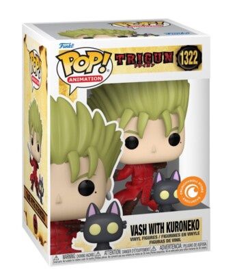 Funko Pop! #1322 Vash with Kuroneko - Trigun, Condition: Good, Exclusive: Crunchyroll Exclusive, Variant: None