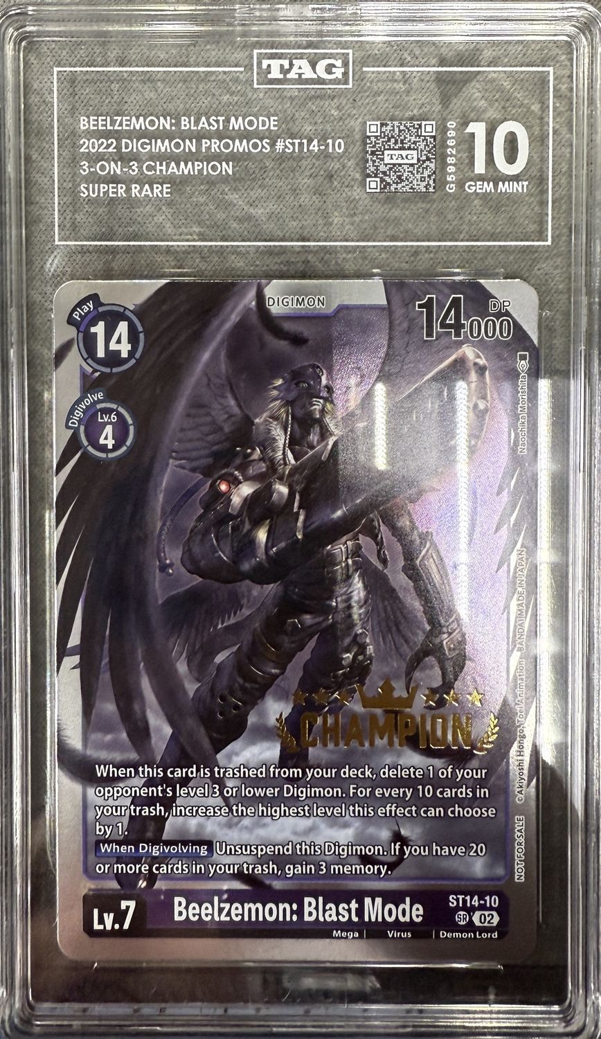 TAG 10 -  Beelzemon: Blast Mode 2022 Digimon Promos #ST14-10 3-on-3 Champion Super Rare [G5982690]